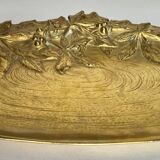 Large art nouveau empty pockets in gilded bronze