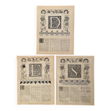 Reserved Clarisse - Lot of 3 letter lithographs - 1900