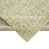 Hand-knotted turkish beige rug 206 cm x 284 cm