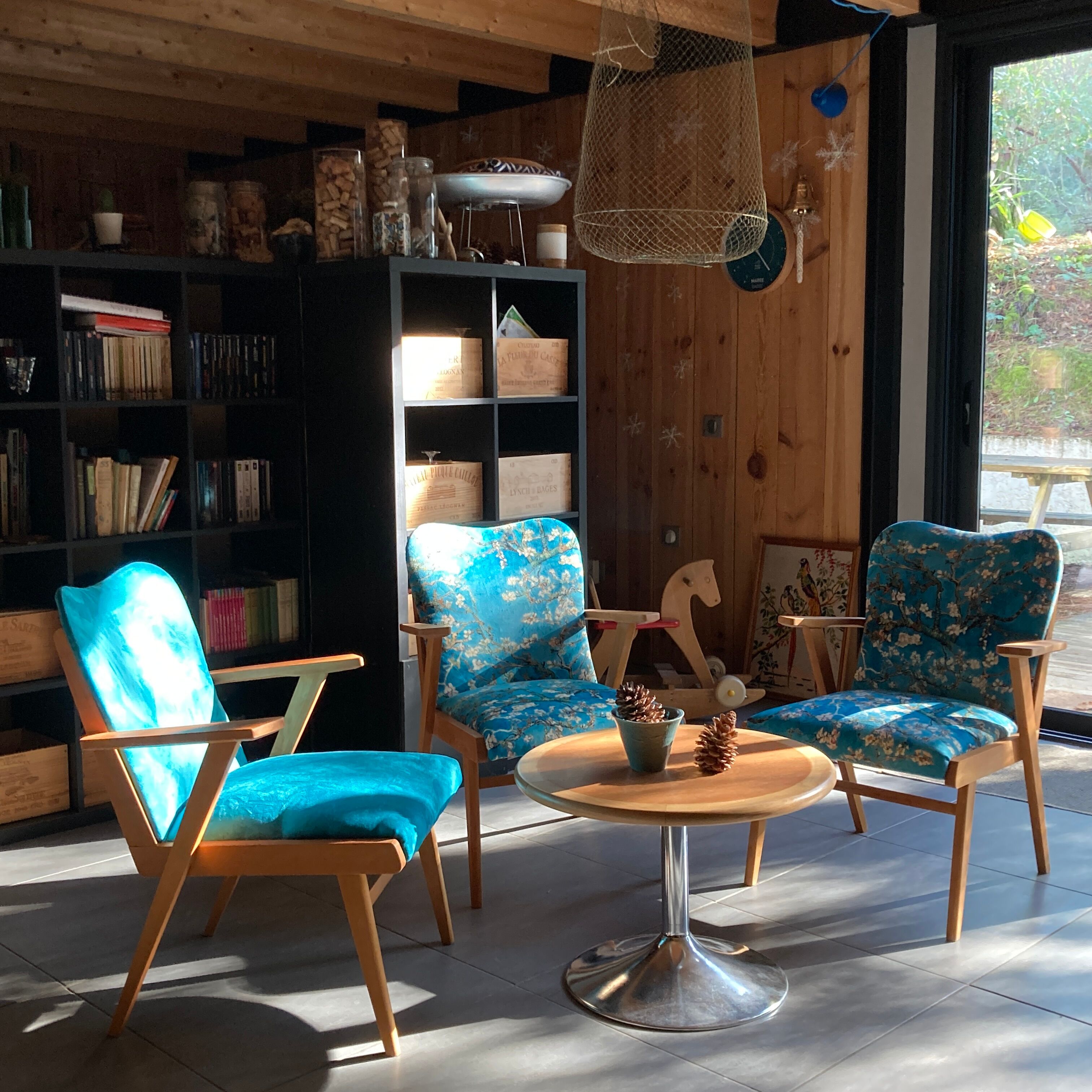 Trio of vintage armchairs