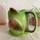 Zoomorphic jug, Sarreguemines jug in slipware, owl, owl.