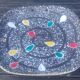 Decorative plate/serving dish in glazed ceramic from the 50s/60s, signed