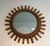 Round rattan mirror