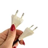 Set of 2 vintage orange table lamps / bedside lamps 'Maxam'