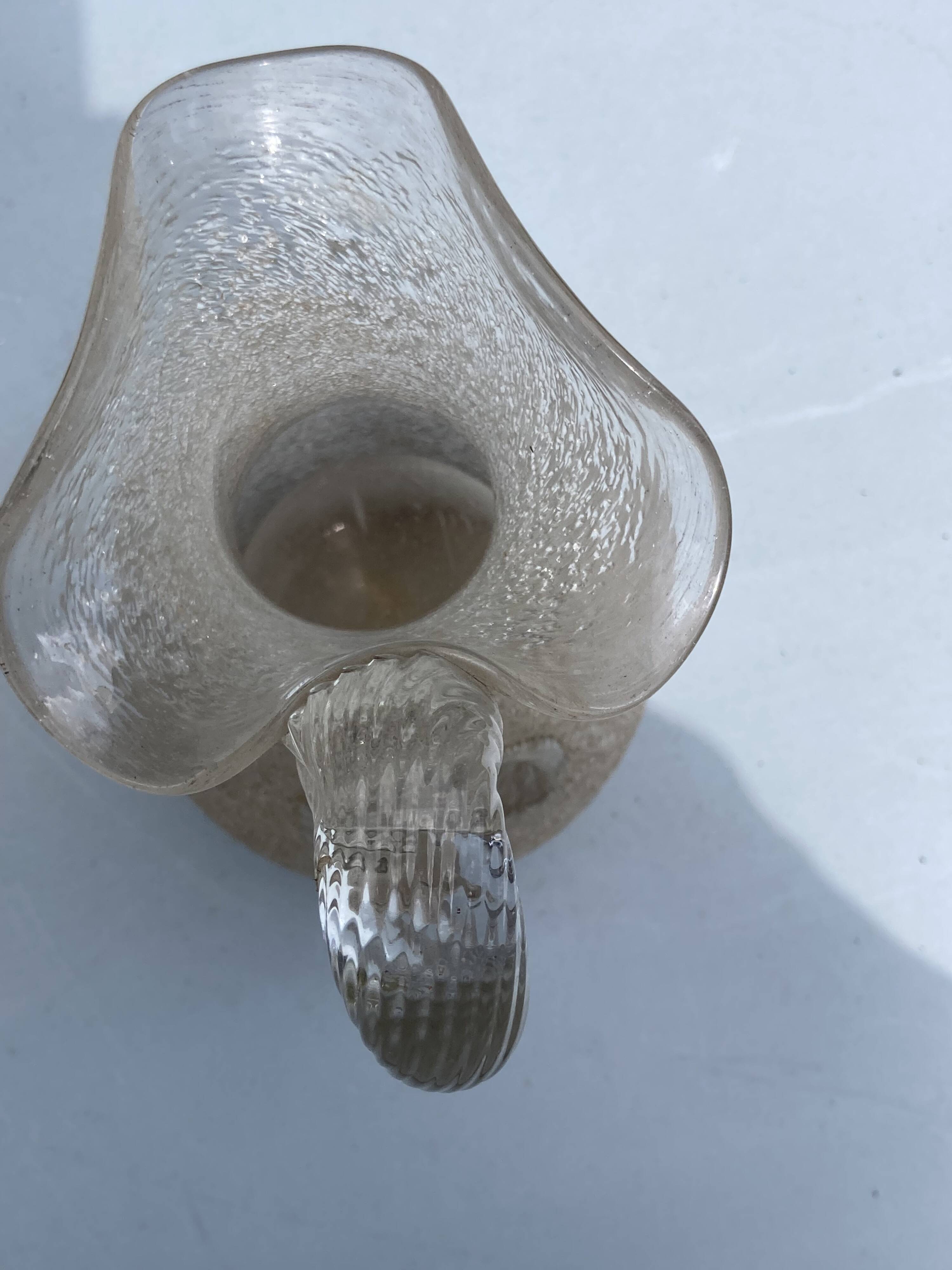 Carafe refresher pitcher baccarat or st louis frosted crystal twisted handle