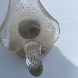 Carafe rafraichissoir pichet baccarat ou st louis cristal givré anse torsadée