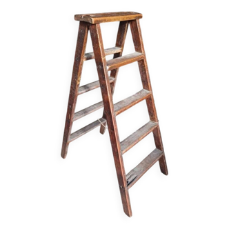 Escabeau bois ancien déco etagere