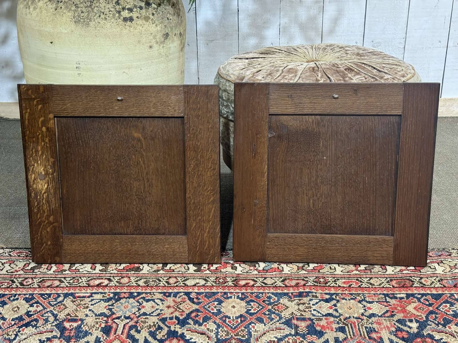 Pair of carved oak panels by Joseph Savina (1901-1983)
