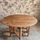 Vintage French drop-leaf table – Oval dining table, circa 1930–1950