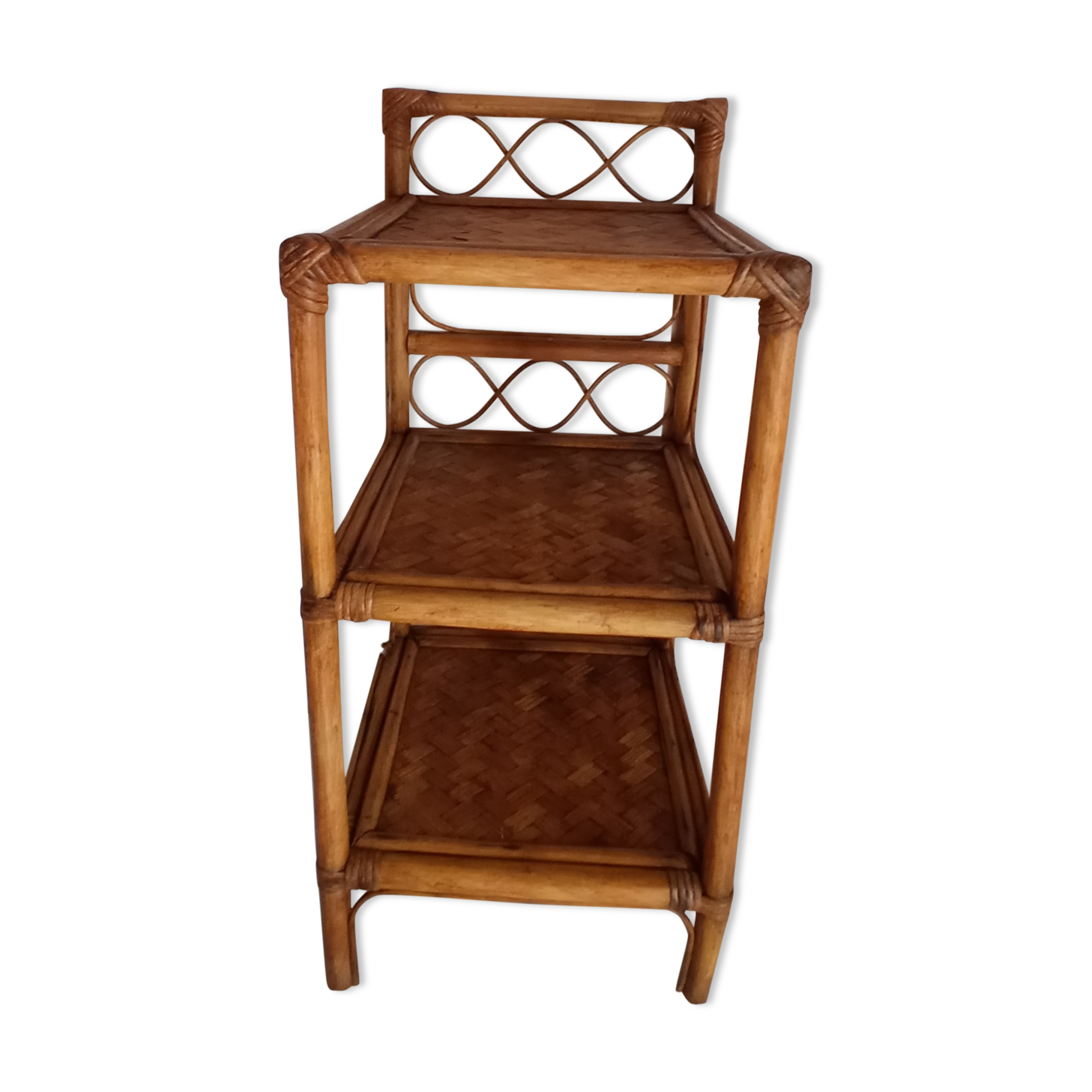 Vintage rattan shelf