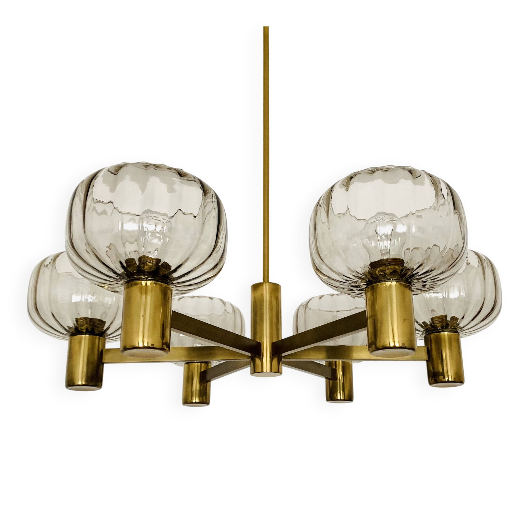 Lustre en verre fumé