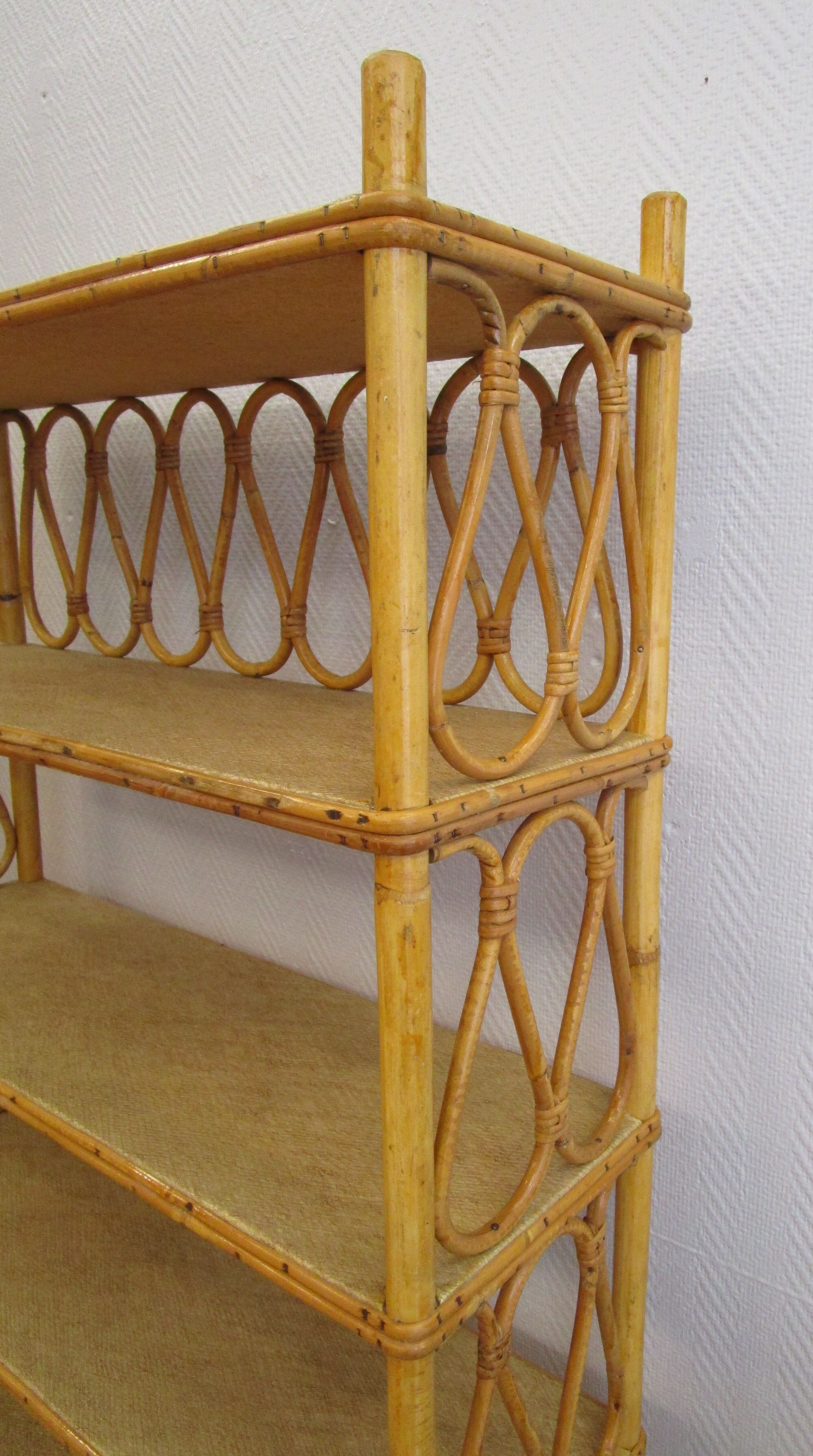 Rattan shelf 50s 60s