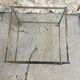 Square coffee table in marble and stainless steel - 1980s design