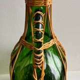 Wicker and glass bottle