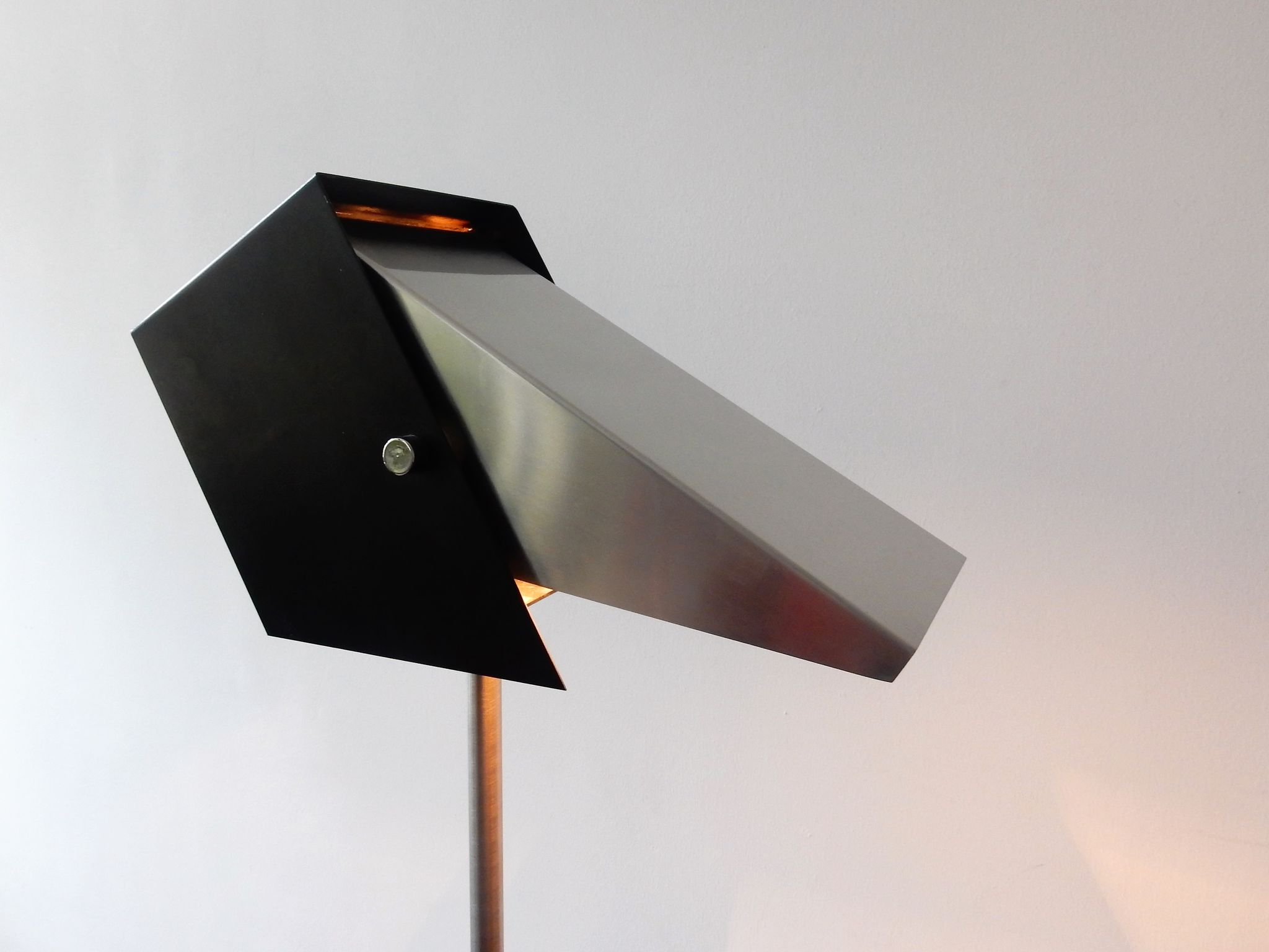 Black and metal adjustable floor lamp for Lyfa, 1960's