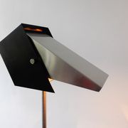 Black and metal adjustable floor lamp for Lyfa, 1960's