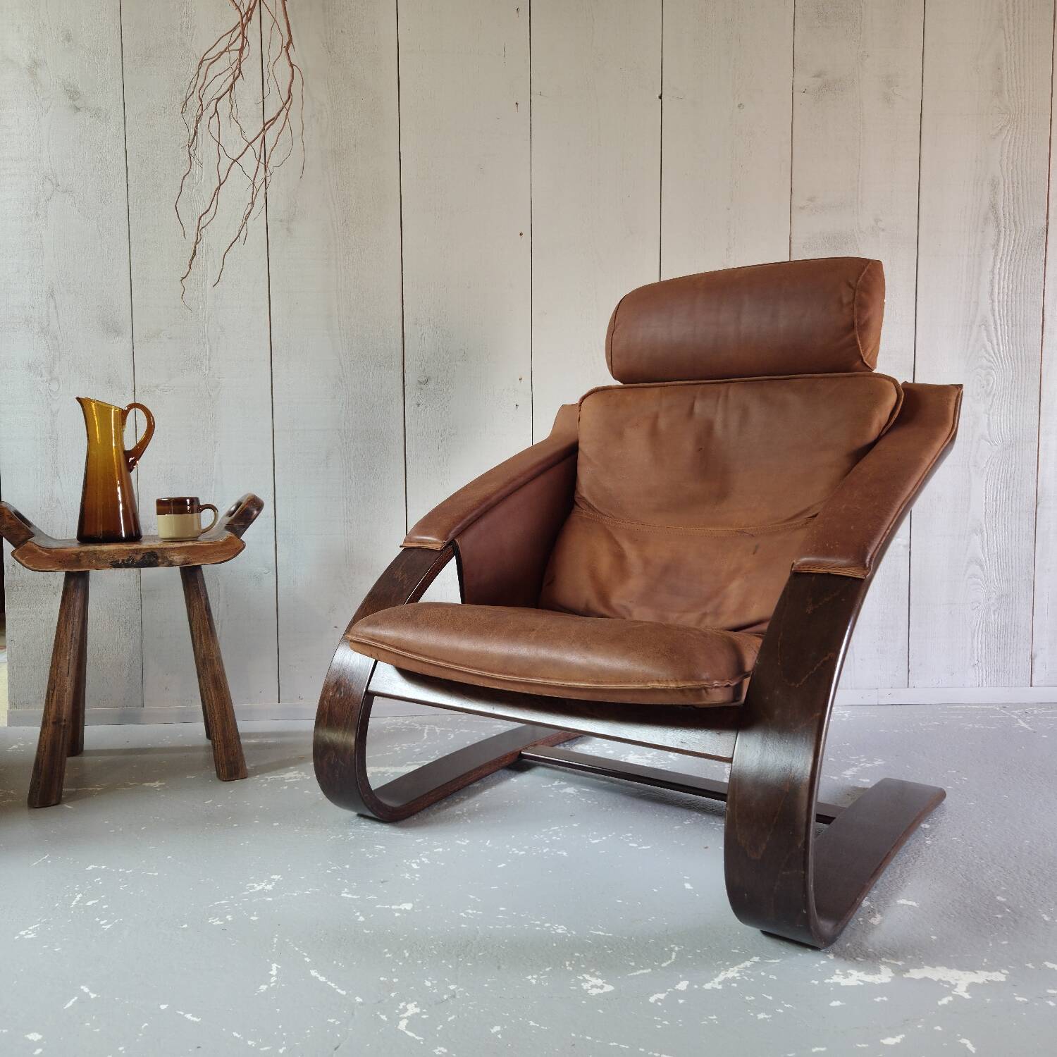 Leather armchair