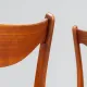 Arne Wahl Iversen set of six teak dining chairs Glyngore Denmark 1960