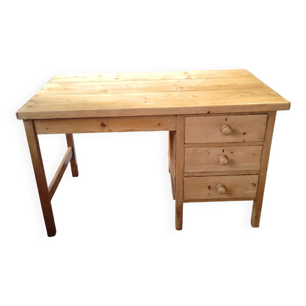 Bureau anglais en vieux Pin