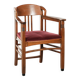 Art Nouveau design dining chair/side chair with red fabric upholstery