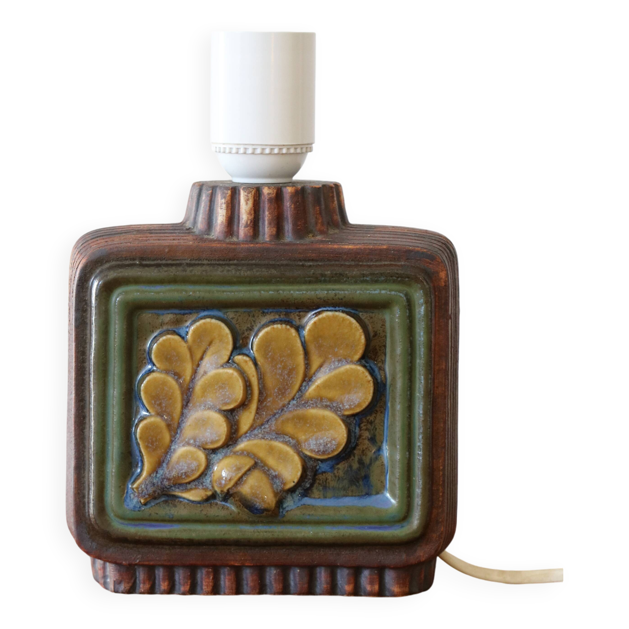 Scandinavian Ego Stengods lamp by Willi Fischer in sandstone