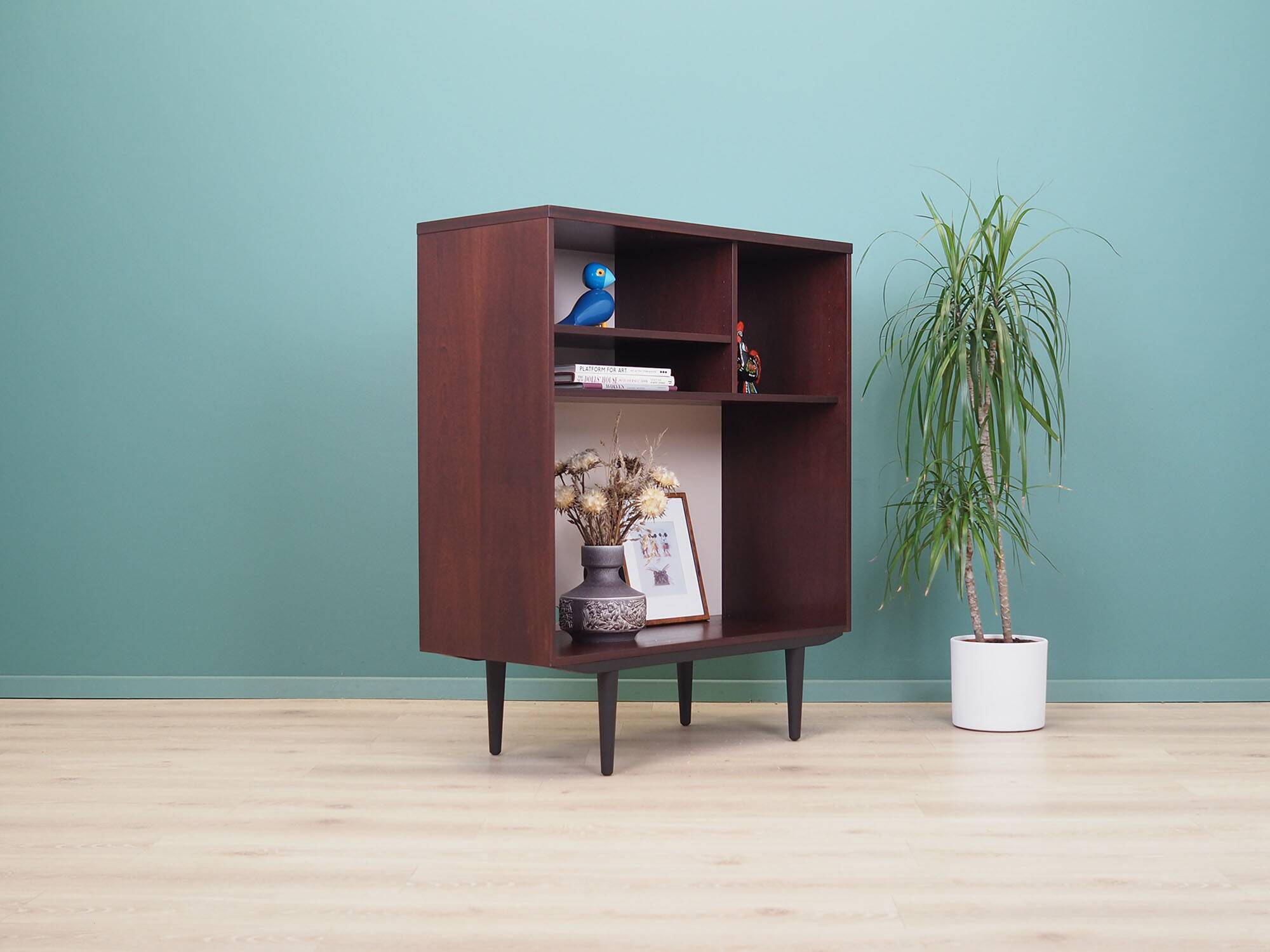 Mahogany bookcase, Swedish design, 1960s, manufacturer: Ulferts