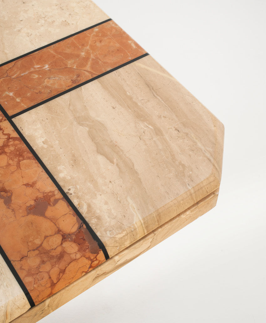 Vintage marble coffee table. Italy, 1990s.