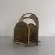 Heavy bronze magazine rack, mid-century modern, 1960, Italy