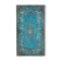 Hand-knotted hi-low pile oriental 1970s 177 cm x 321 cm blue carpet