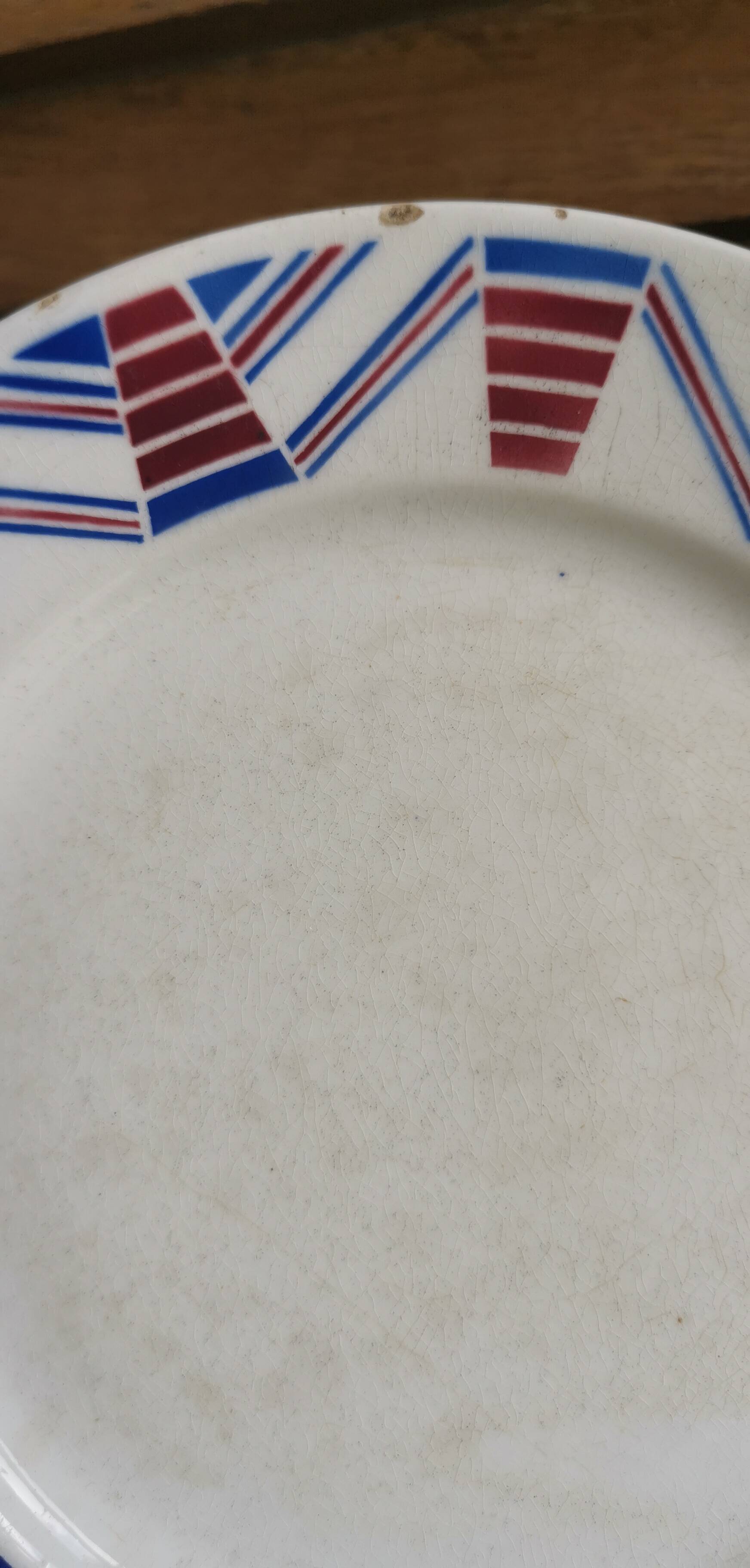 4 old mismatched plates Gien, St Amand, K&G Lunéville