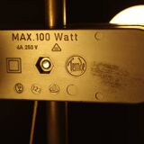 Vintage toupie floor lamp in ceramic from temde switzerland 1960