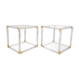 Pair of cube coffee tables / bedside tables