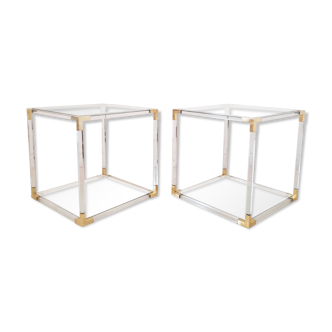 Pair of cube coffee tables / bedside tables