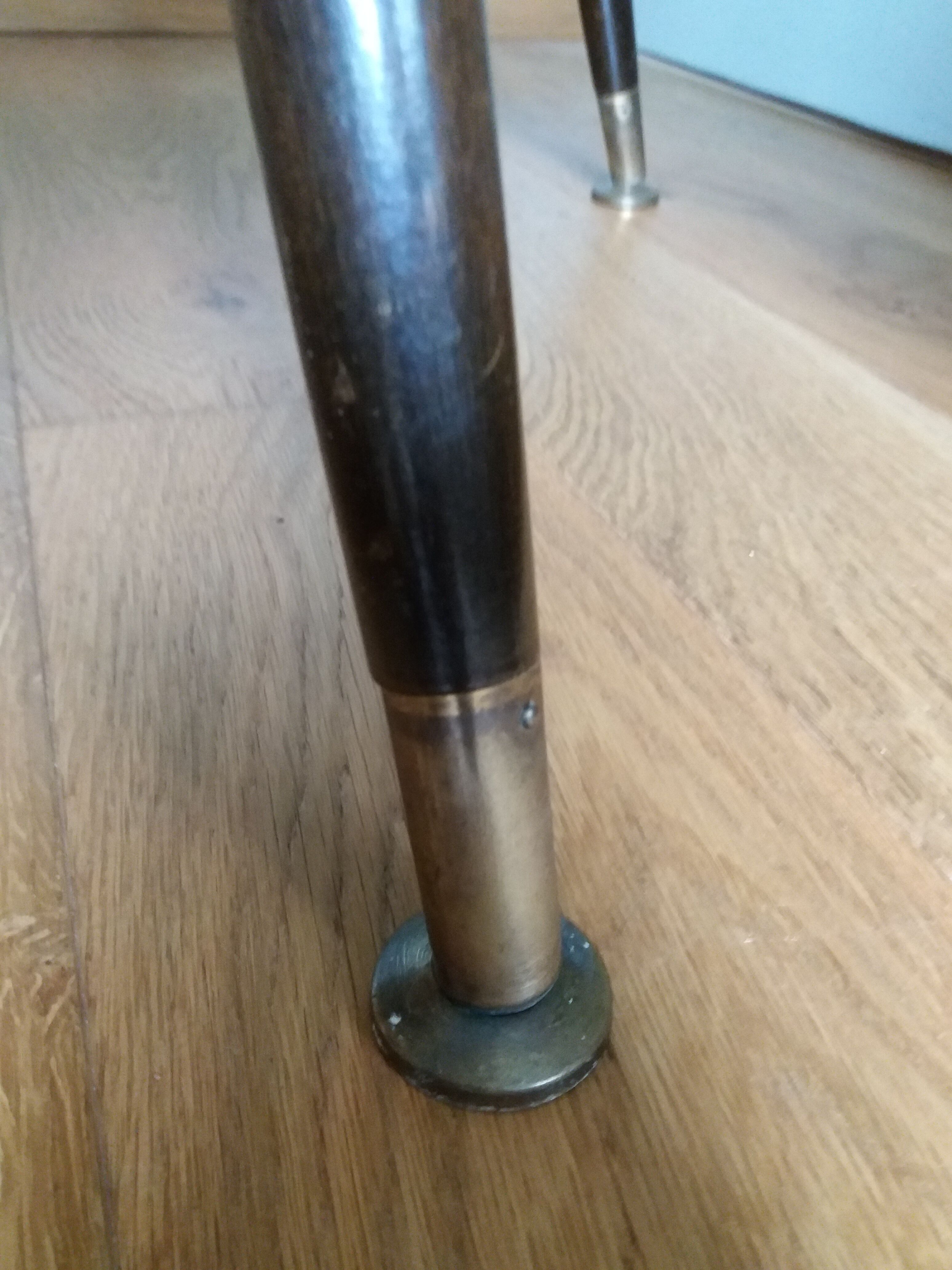 Coffee table formica tapered compass legs