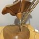 Lampe fleurs en bois
