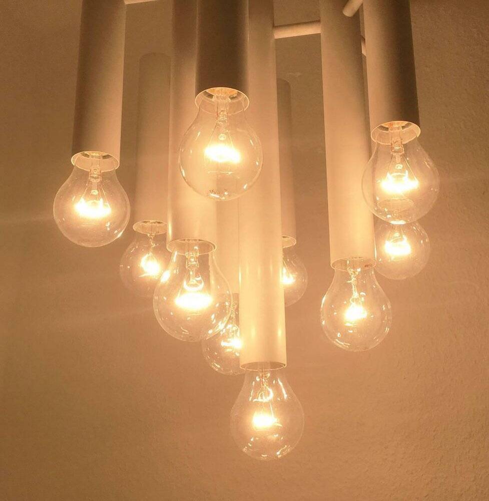 Minimalist suspension from the Swiss space age of the mid-century type 415 by Temde, 1960s.