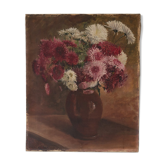 Tableau "bouquet de dahlias"