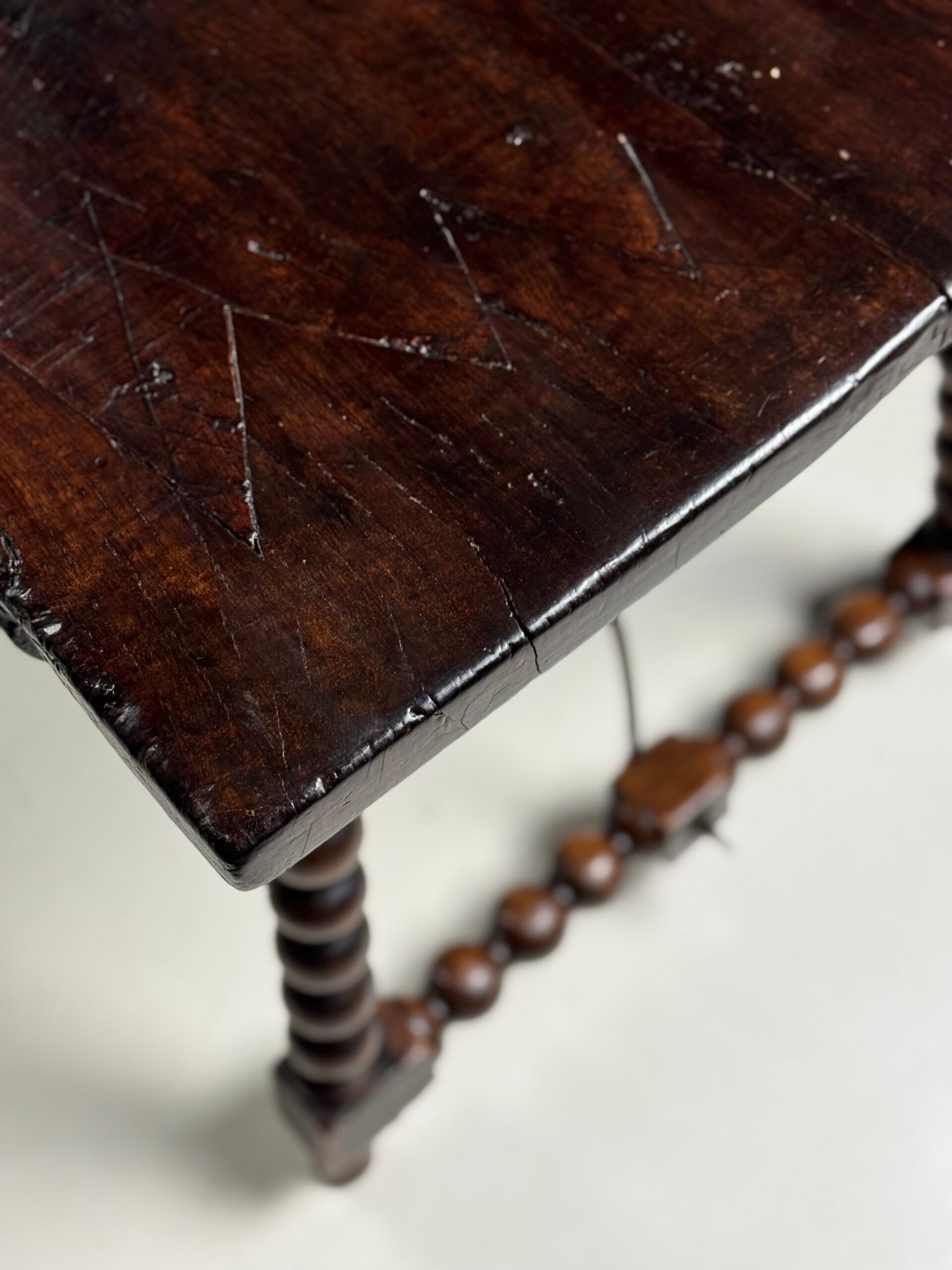 Spanish table 18th century bobbin