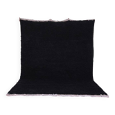 Tapis berbère en laine noir fait main taille 150 x 250 cm