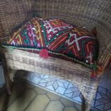 Pair of rattan armchairs