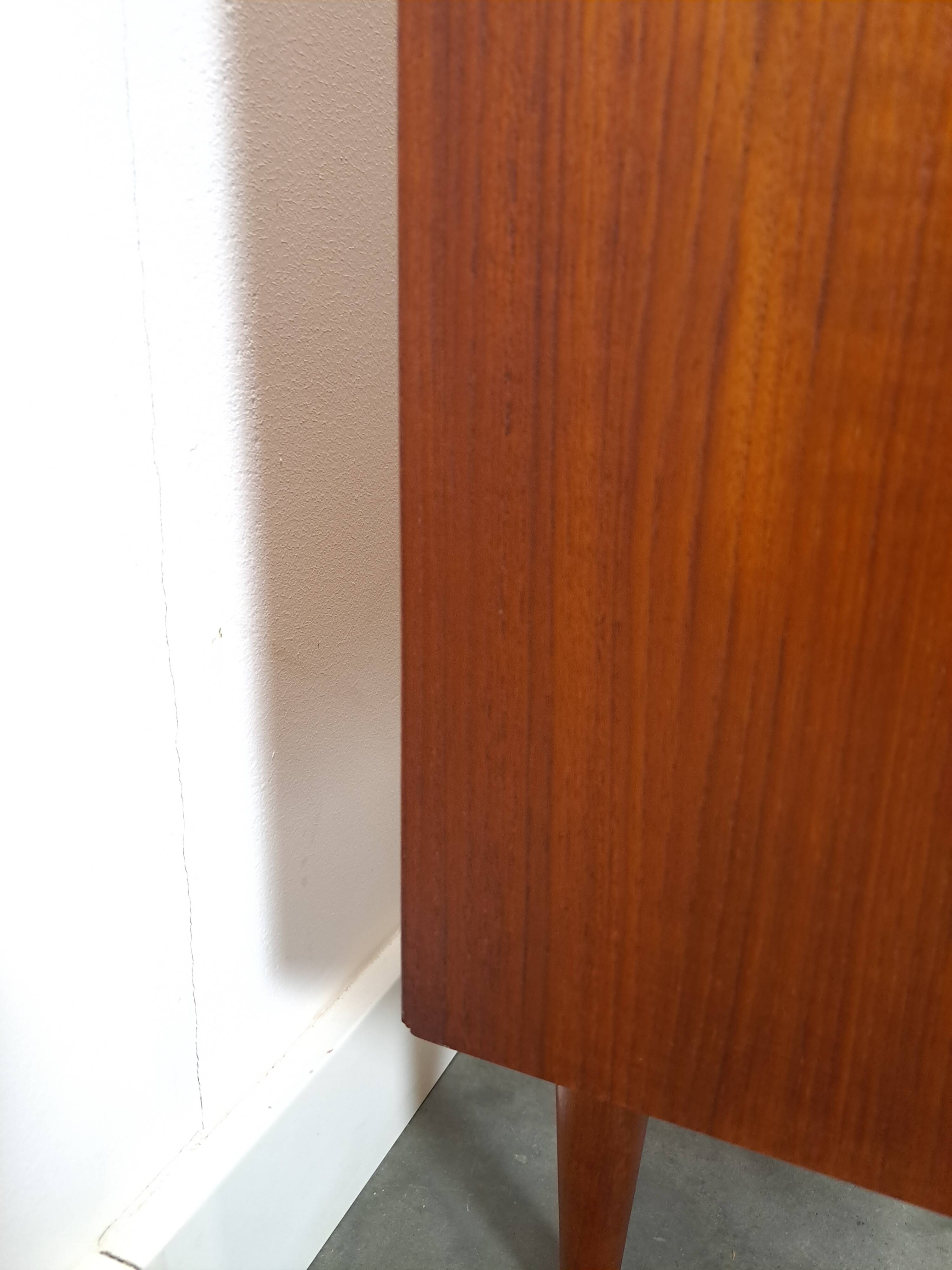 Teak Deense ladekast met 4 lades vintage