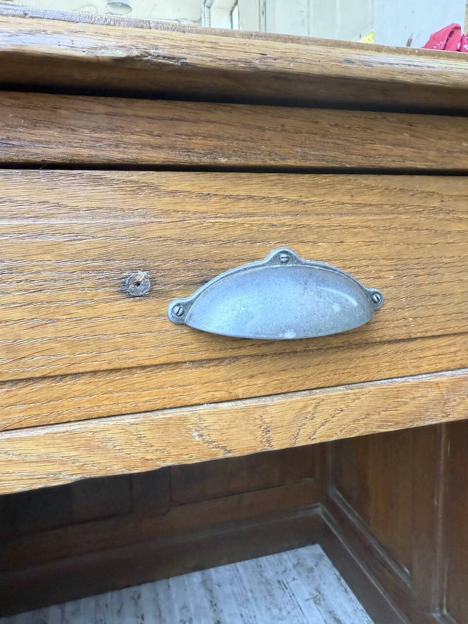 1950s oak office counter