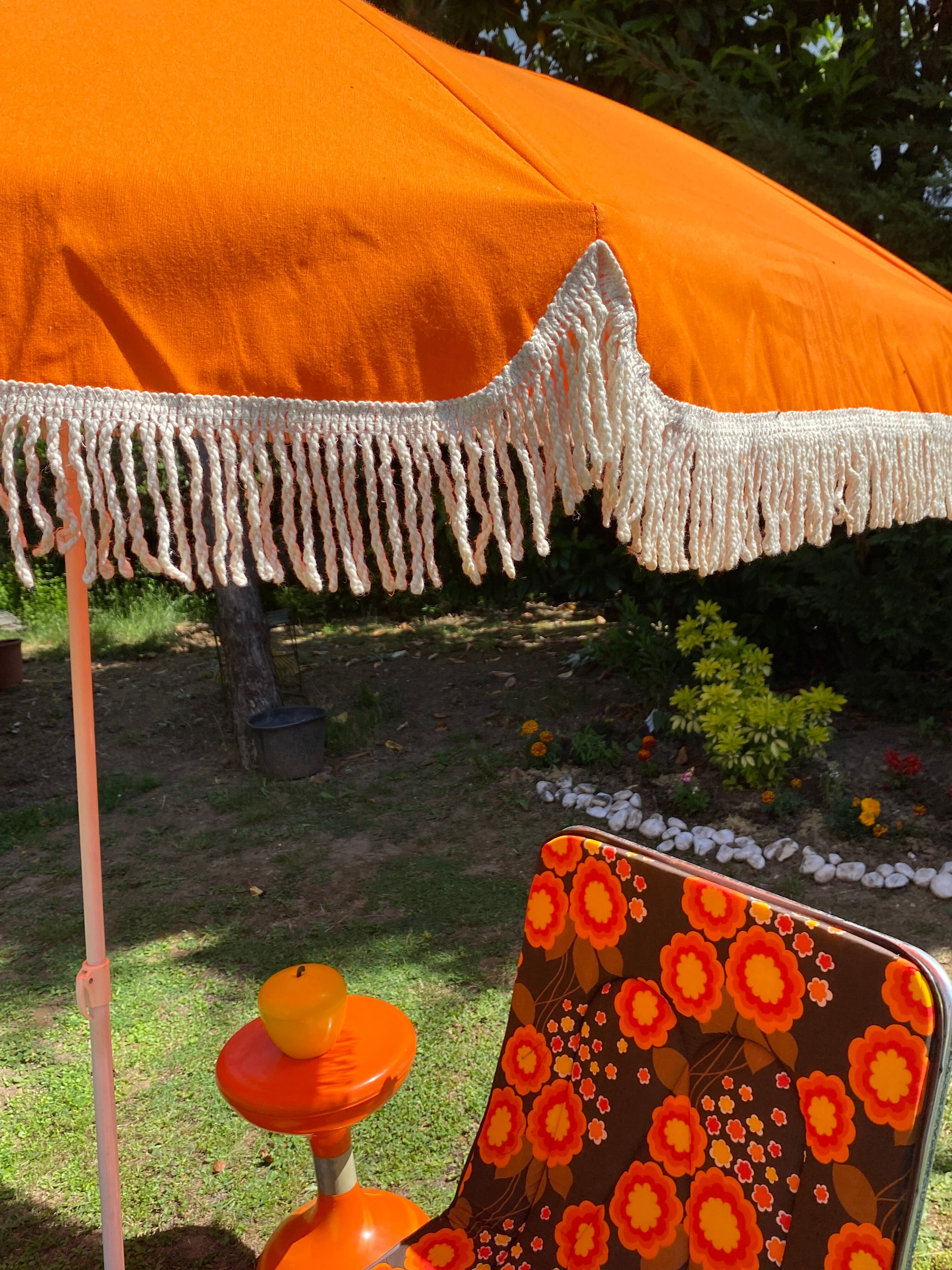 Vintage orange umbrella