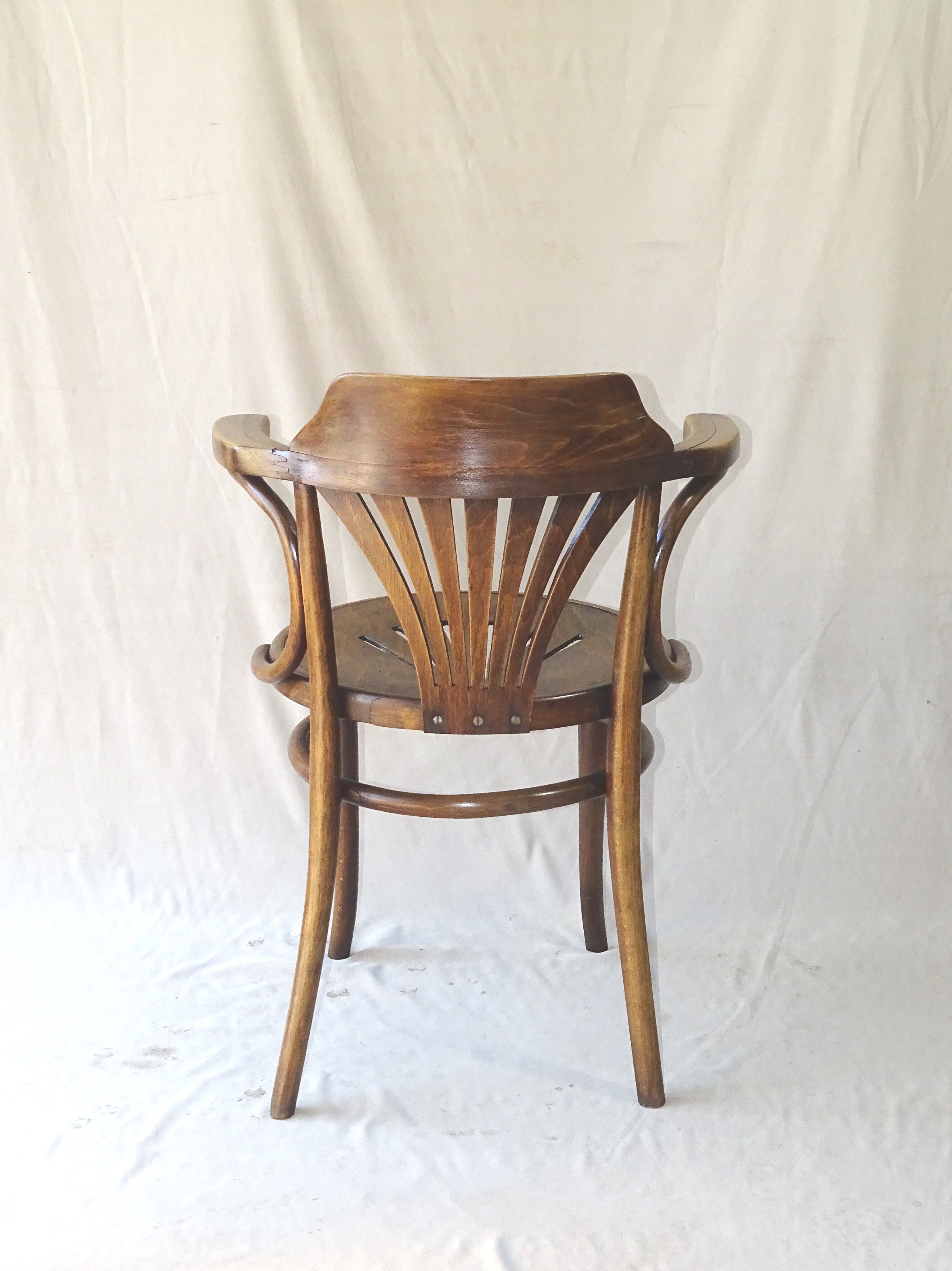 Thonet No.23 desk seated open wood 1910
