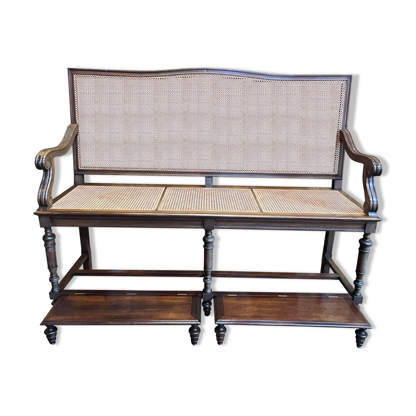 Mahogany billiard bench and canning