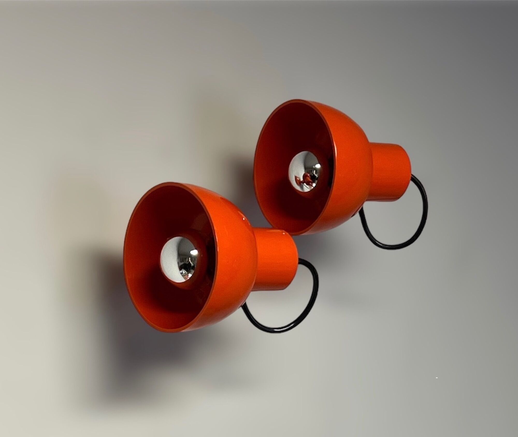 Space Age Orange Spotlights Made in Italy, 70s