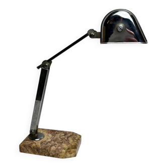 Art Deco, chrome and marble desk lamp FARE circa 1930