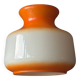 Vintage orange and white opaline pendant light from the 1960s