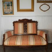 Eastlake Sofa, Bench Late 19th Century, old vintage furniture