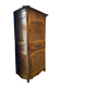 Antique solid wood wardrobe - burl panels and fittings